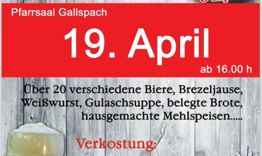 31. Bierkost Gallspach 2024,am 19.April ab 16.00 Es sind wieder einige Biere von mir dabei.