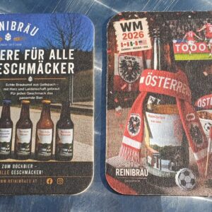 Reinibräu Bierdeckel Fussball WM 2026